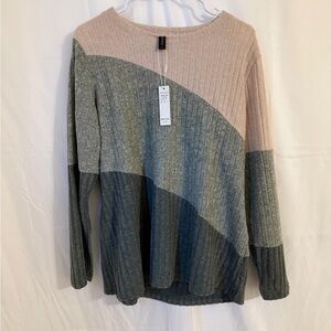 Colorblock Ribbed Sweater